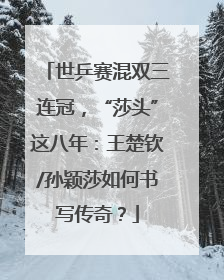 世乒赛混双三连冠，“莎头”这八年：王楚钦/孙颖莎如何书写传奇？
