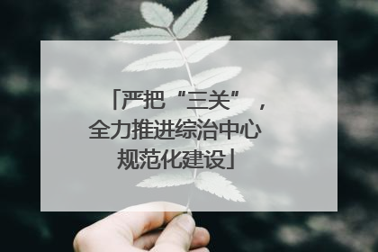 严把“三关”，全力推进综治中心规范化建设
