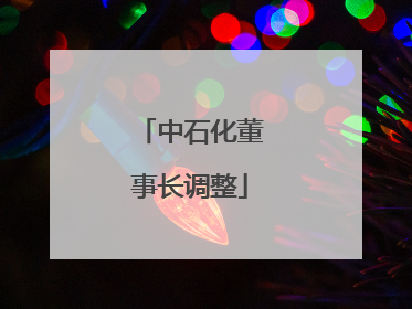 中石化董事长调整