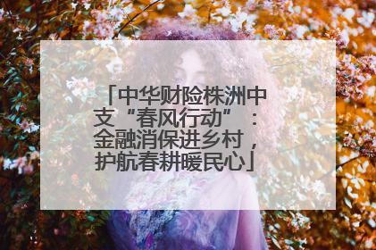 中华财险株洲中支“春风行动”：金融消保进乡村，护航春耕暖民心