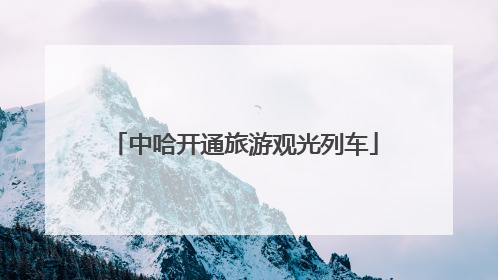 中哈开通旅游观光列车