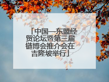 中国—东盟经贸论坛暨第三届链博会推介会在吉隆坡举行