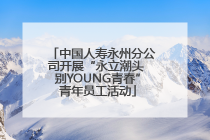 中国人寿永州分公司开展“永立潮头 别YOUNG青春”青年员工活动