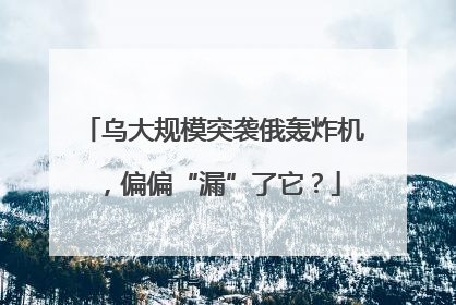 乌大规模突袭俄轰炸机，偏偏“漏”了它？