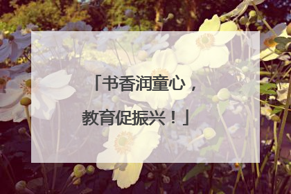 书香润童心，教育促振兴！