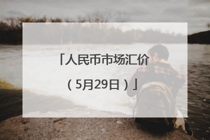 人民币市场汇价（5月29日）