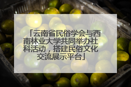 云南省民俗学会与西南林业大学共同举办社科活动，搭建民俗文化交流展示平台
