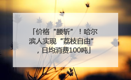 价格“腰斩”！哈尔滨人实现“荔枝自由”，日均消费100吨