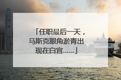 任职最后一天，马斯克眼角淤青出现在白宫……