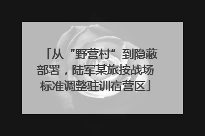 从“野营村”到隐蔽部署，陆军某旅按战场标准调整驻训宿营区