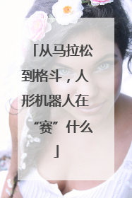 从马拉松到格斗，人形机器人在“赛”什么