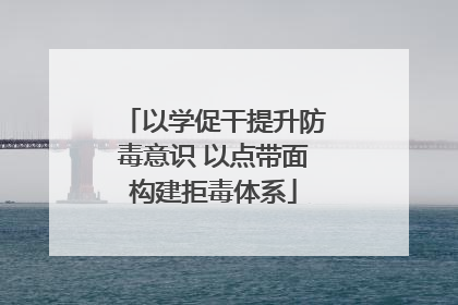 以学促干提升防毒意识 以点带面构建拒毒体系