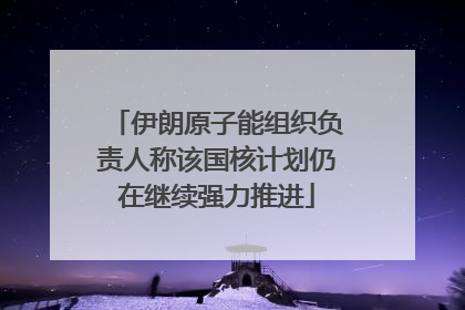 伊朗原子能组织负责人称该国核计划仍在继续强力推进