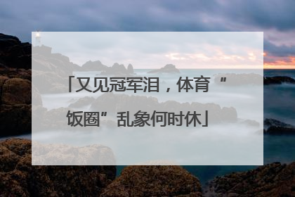 又见冠军泪，体育“饭圈”乱象何时休
