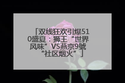 双线狂欢引爆510盛夏：狮王“世界风味”VS燕京9號“社区烟火”