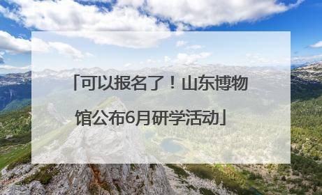 可以报名了！山东博物馆公布6月研学活动