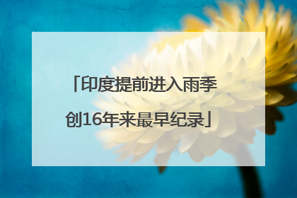 印度提前进入雨季 创16年来最早纪录