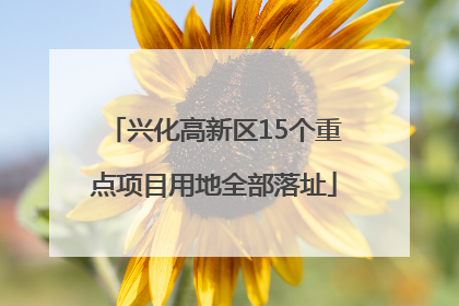 兴化高新区15个重点项目用地全部落址