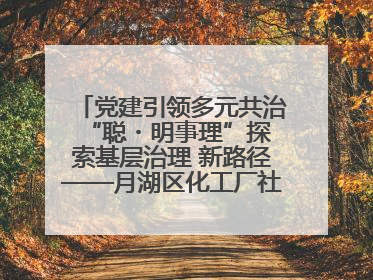 党建引领多元共治 “聪・明事理”探索基层治理 新路径——月湖区化工厂社区新实践