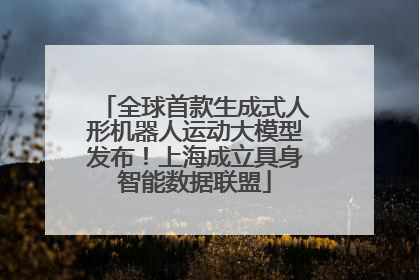全球首款生成式人形机器人运动大模型发布！上海成立具身智能数据联盟
