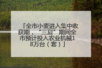 全市小麦进入集中收获期，“三夏”期间全市预计投入农业机械18万台（套）