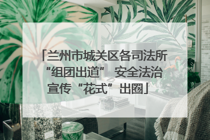 兰州市城关区各司法所“组团出道” 安全法治宣传“花式”出圈