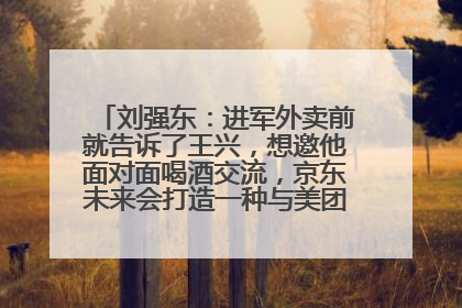刘强东：进军外卖前就告诉了王兴，想邀他面对面喝酒交流，京东未来会打造一种与美团不同的商业模式