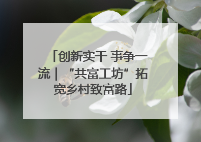 创新实干 事争一流｜“共富工坊”拓宽乡村致富路