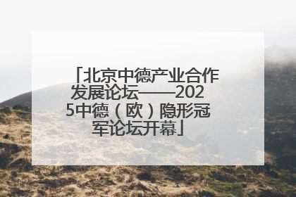北京中德产业合作发展论坛——2025中德（欧）隐形冠军论坛开幕