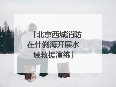 北京西城消防在什刹海开展水域救援演练