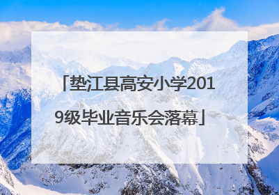 垫江县高安小学2019级毕业音乐会落幕