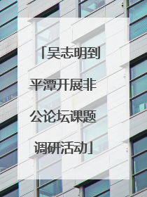 吴志明到平潭开展非公论坛课题调研活动
