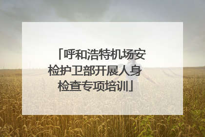呼和浩特机场安检护卫部开展人身检查专项培训