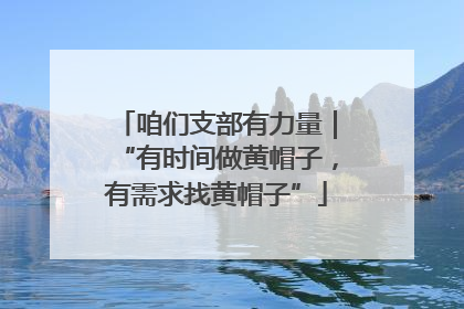 咱们支部有力量｜“有时间做黄帽子，有需求找黄帽子”