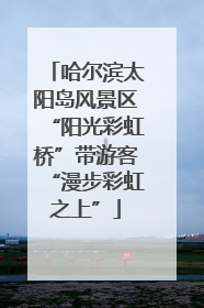 哈尔滨太阳岛风景区“阳光彩虹桥”带游客“漫步彩虹之上”