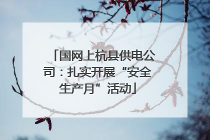 国网上杭县供电公司：扎实开展“安全生产月”活动