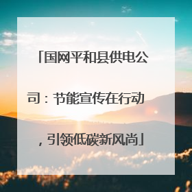国网平和县供电公司：节能宣传在行动，引领低碳新风尚