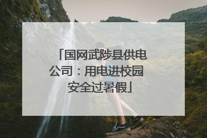 国网武陟县供电公司：用电进校园  安全过暑假