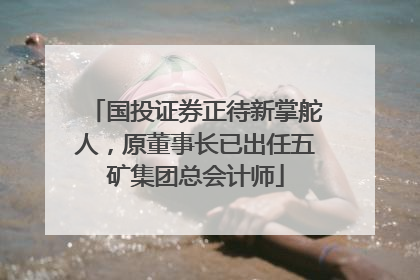 国投证券正待新掌舵人，原董事长已出任五矿集团总会计师