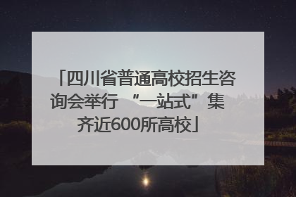 四川省普通高校招生咨询会举行 “一站式”集齐近600所高校