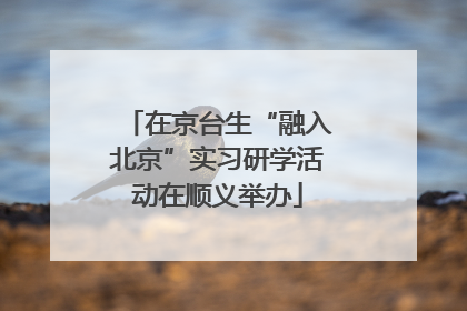 在京台生“融入北京”实习研学活动在顺义举办