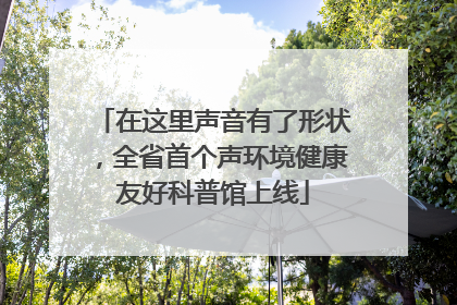 在这里声音有了形状，全省首个声环境健康友好科普馆上线