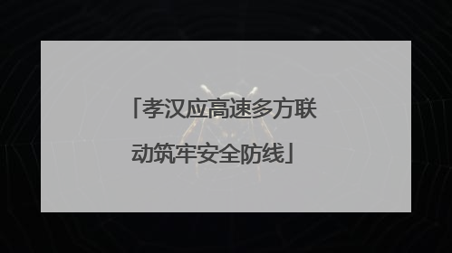 孝汉应高速多方联动筑牢安全防线