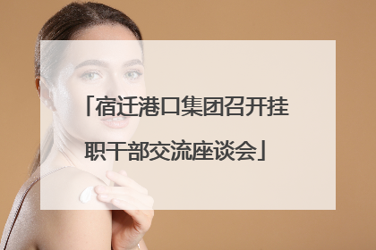 宿迁港口集团召开挂职干部交流座谈会
