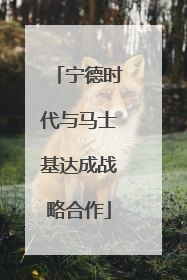 宁德时代与马士基达成战略合作