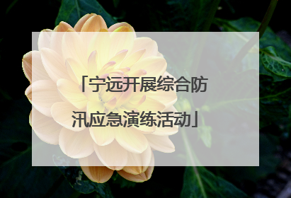 宁远开展综合防汛应急演练活动