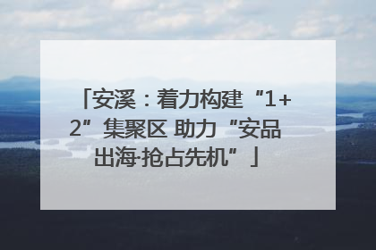 安溪：着力构建“1+2”集聚区 助力“安品出海·抢占先机”
