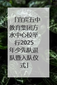 宜宾五中教育集团方水中心校举行2025年少先队退队暨入队仪式