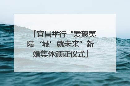 宜昌举行“爱聚夷陵‘城’就未来”新婚集体颁证仪式