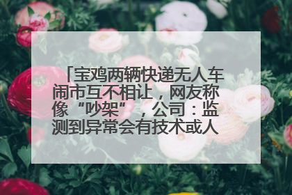宝鸡两辆快递无人车闹市互不相让，网友称像“吵架”，公司：监测到异常会有技术或人为干预处置